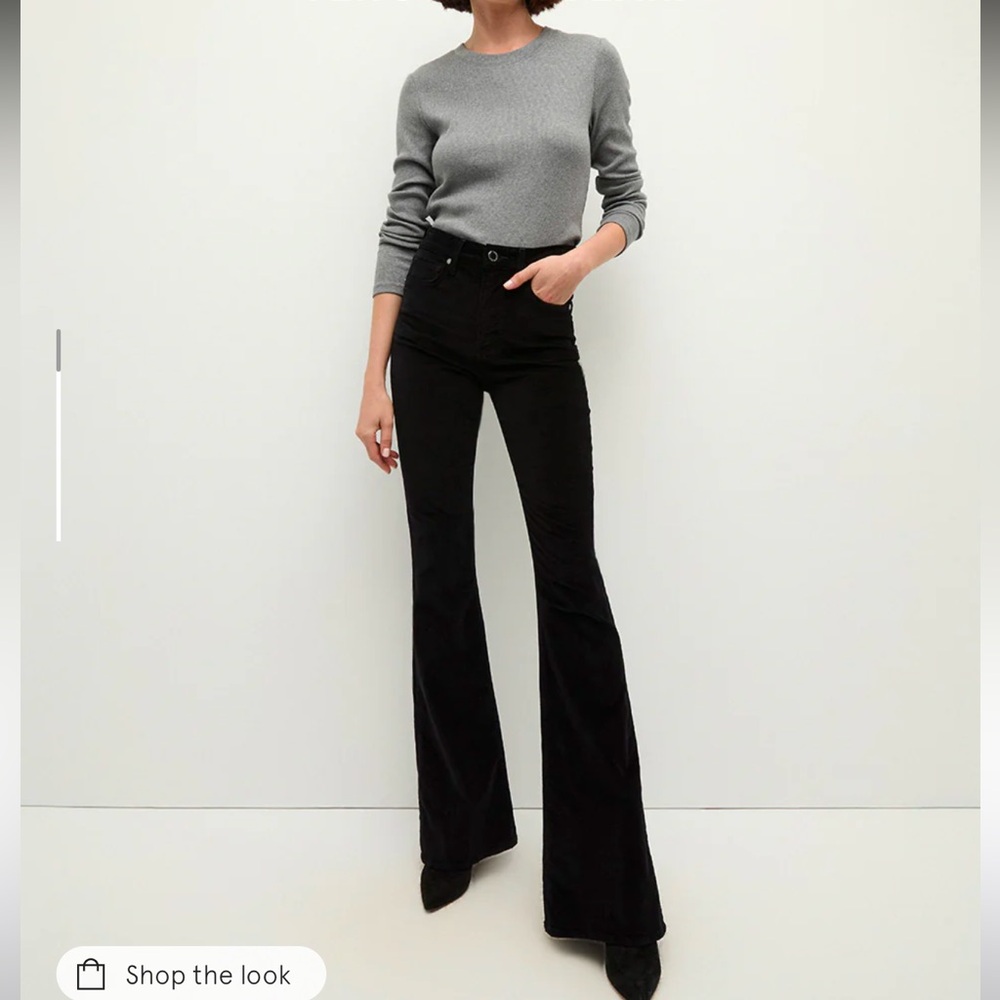 Veronica Beard Beverly skinny flare 25 - BLK VELVET